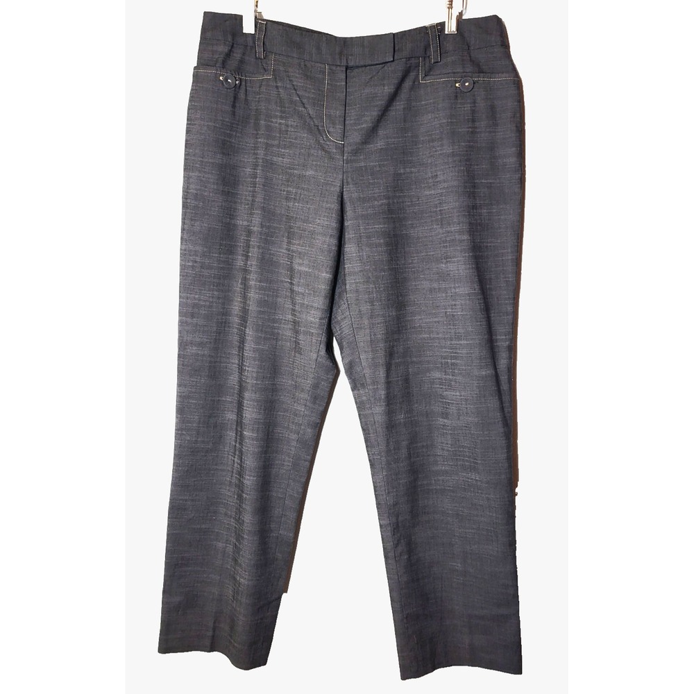 APT 9 Maxwell Blue Straight Leg Pant Denim Look‎ Light Weight Pockets Size 14P